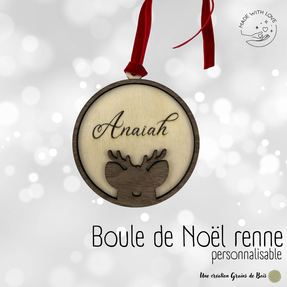 Boule de Noël renne