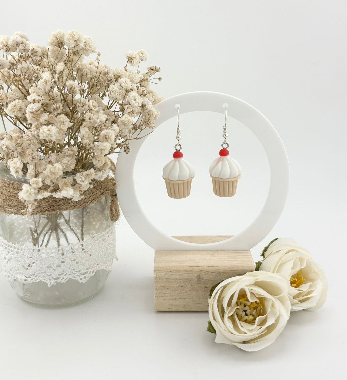 Boucles d'oreilles Gourmandes Muffin Chantilly