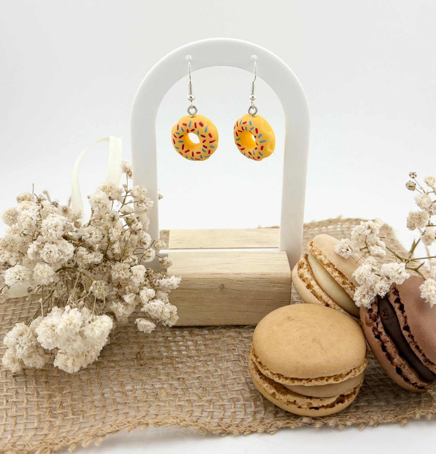 Boucles d'oreilles Gourmandes Donuts Sunset
