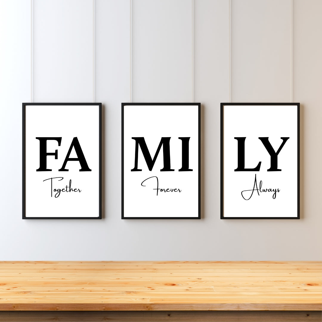 Affiches FAMILY (3 tableaux)