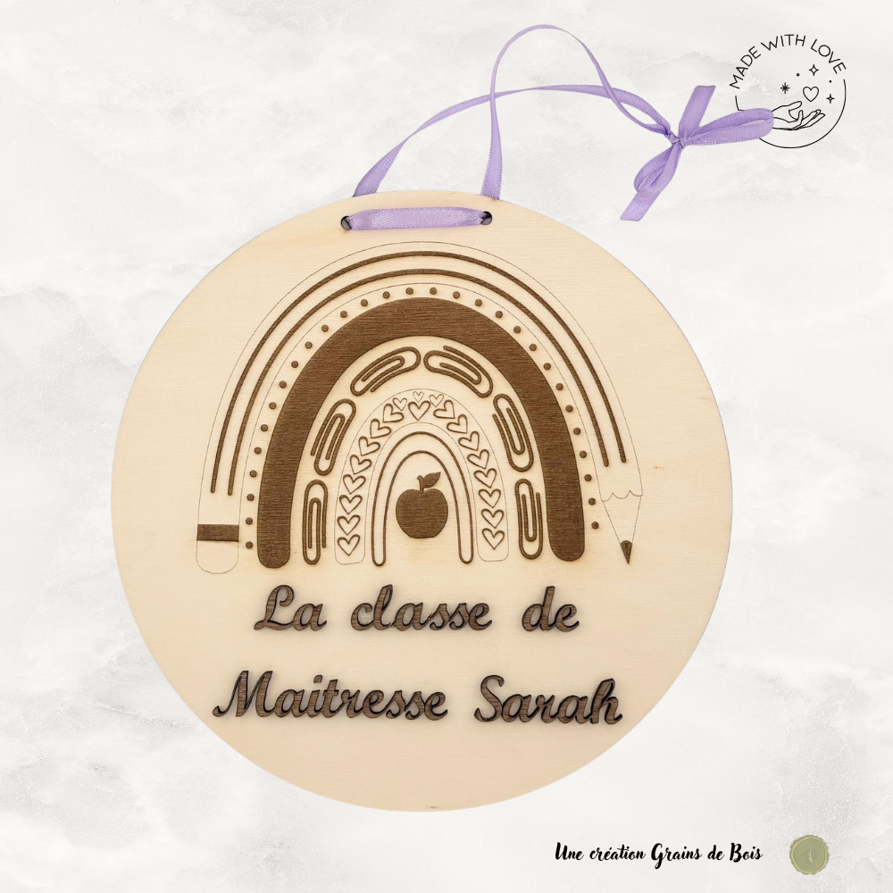 Plaque de porte - Arc en ciel