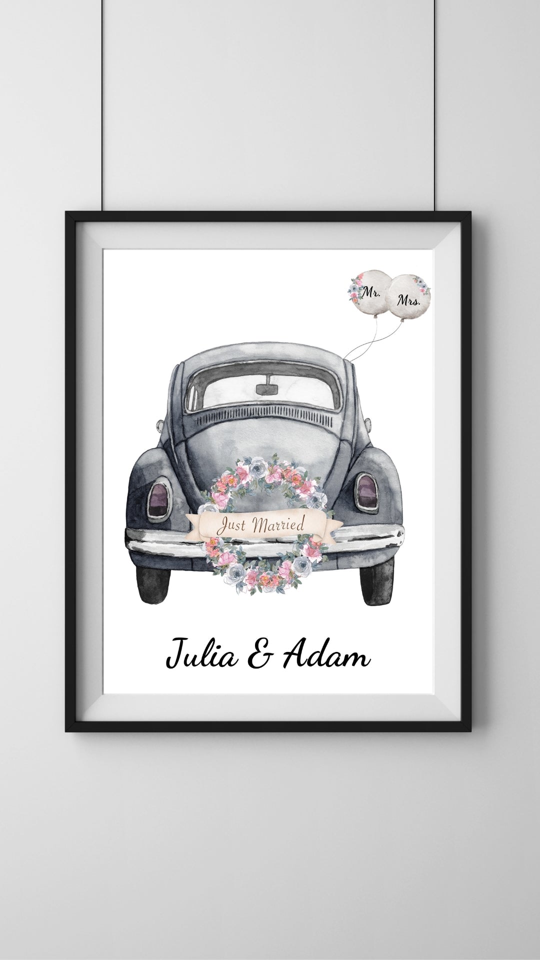 Affiche Voiture "Just Married"