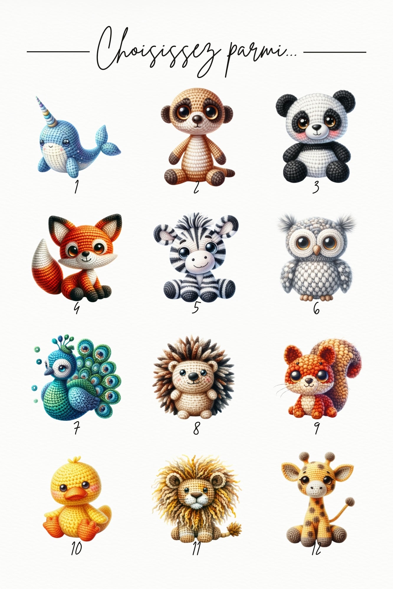 Affiche Animaux Crochet