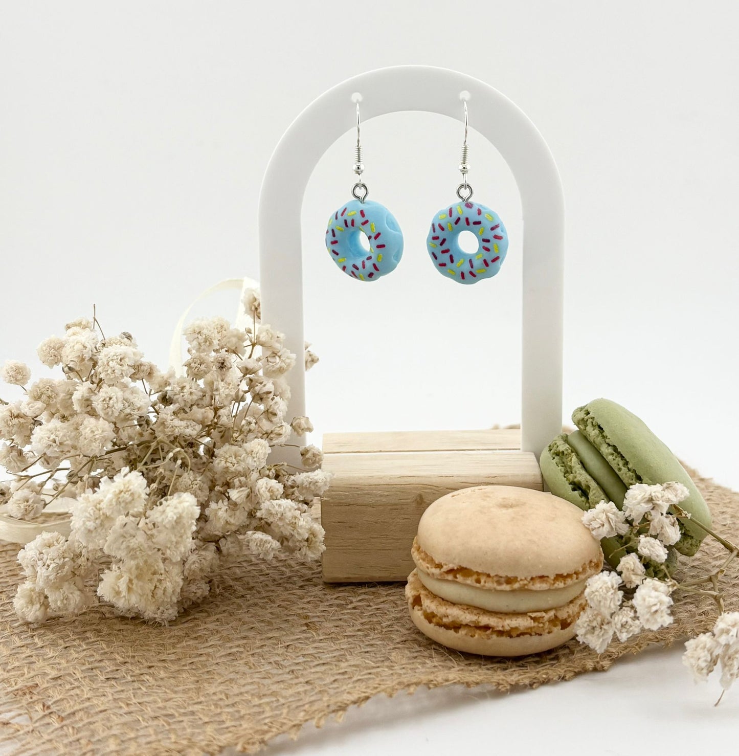 Boucles d'oreilles Gourmandes Donuts Blueberry