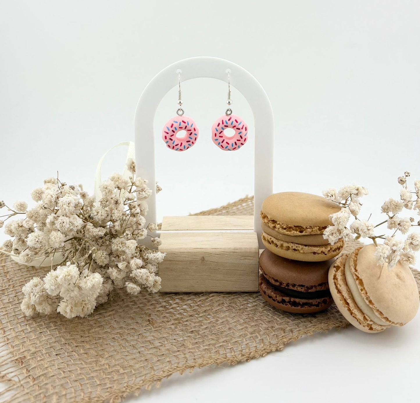 Boucles d'oreilles Gourmandes Donuts Sweet Pink