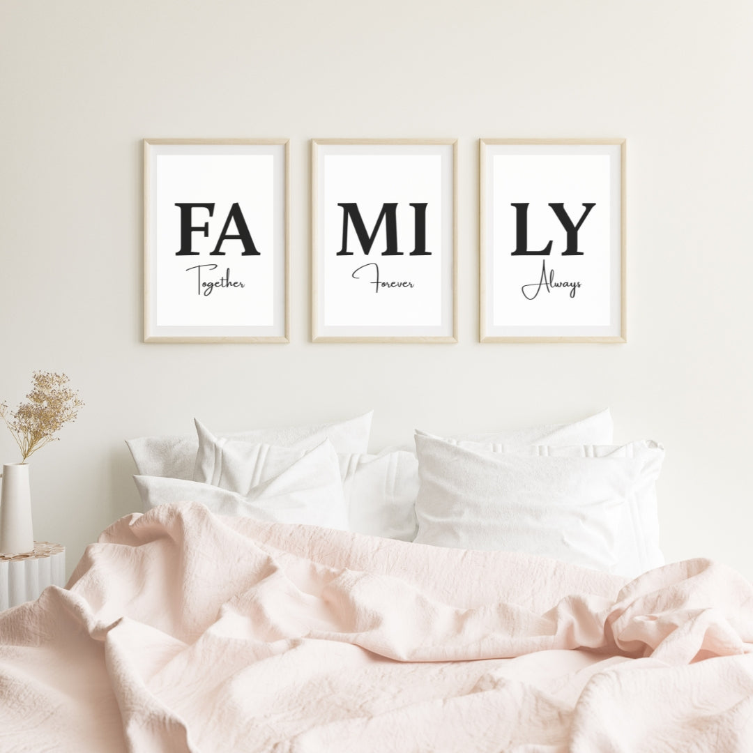 Affiches FAMILY (3 tableaux)