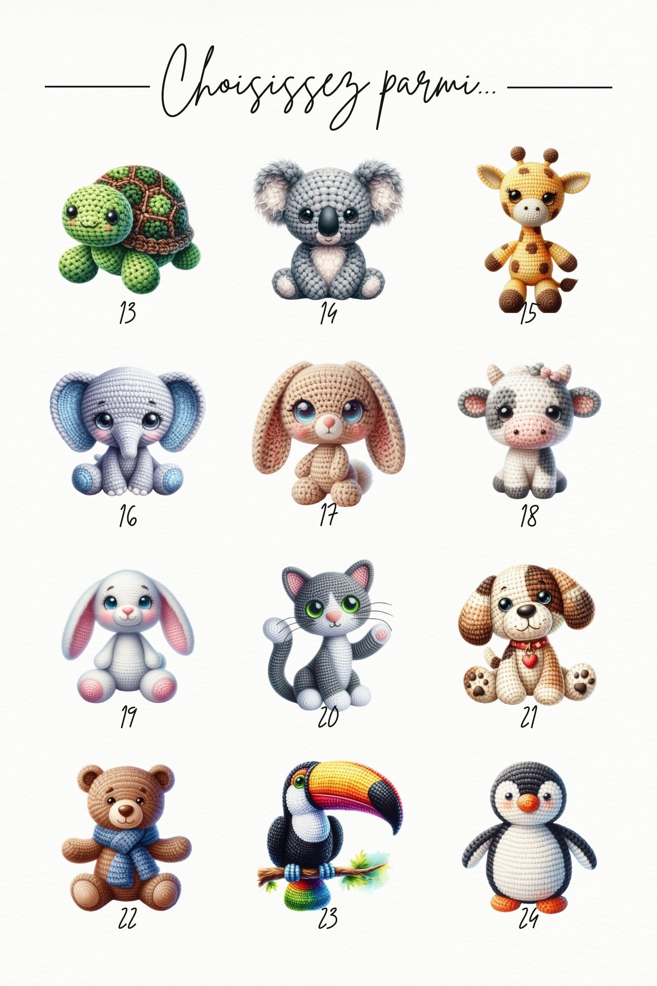 Affiche Animaux Crochet