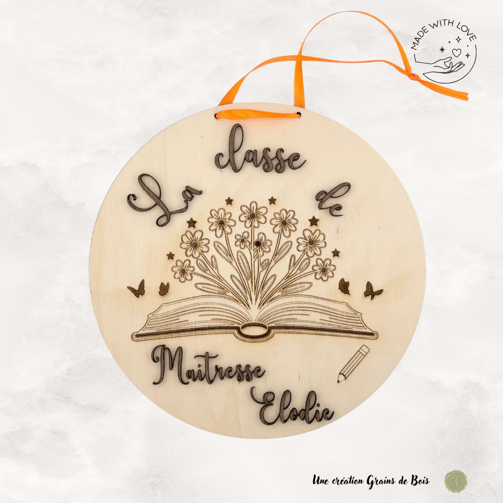 Plaque de porte - Livre ouvert