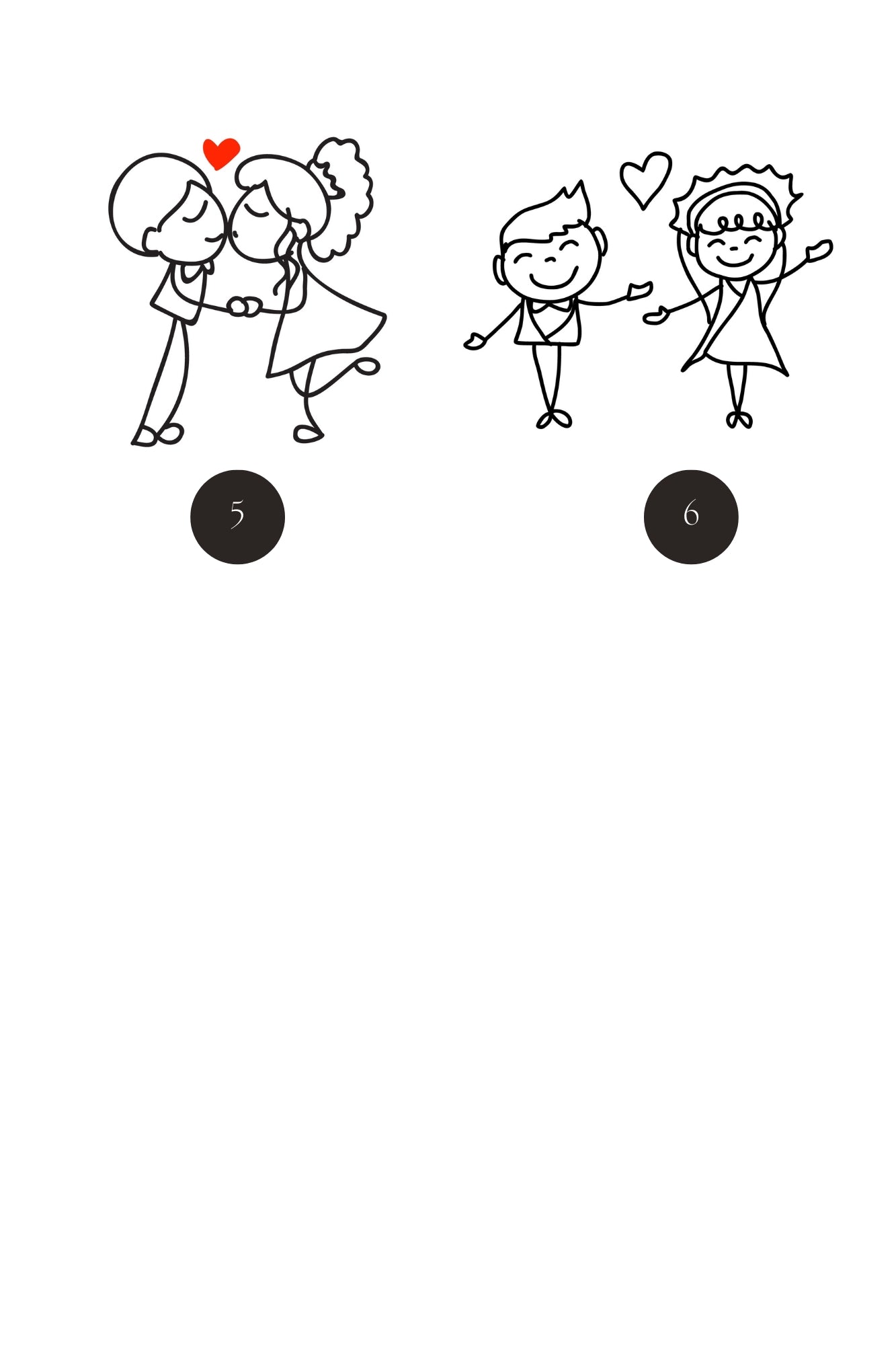 Affiche Mariés dessinés