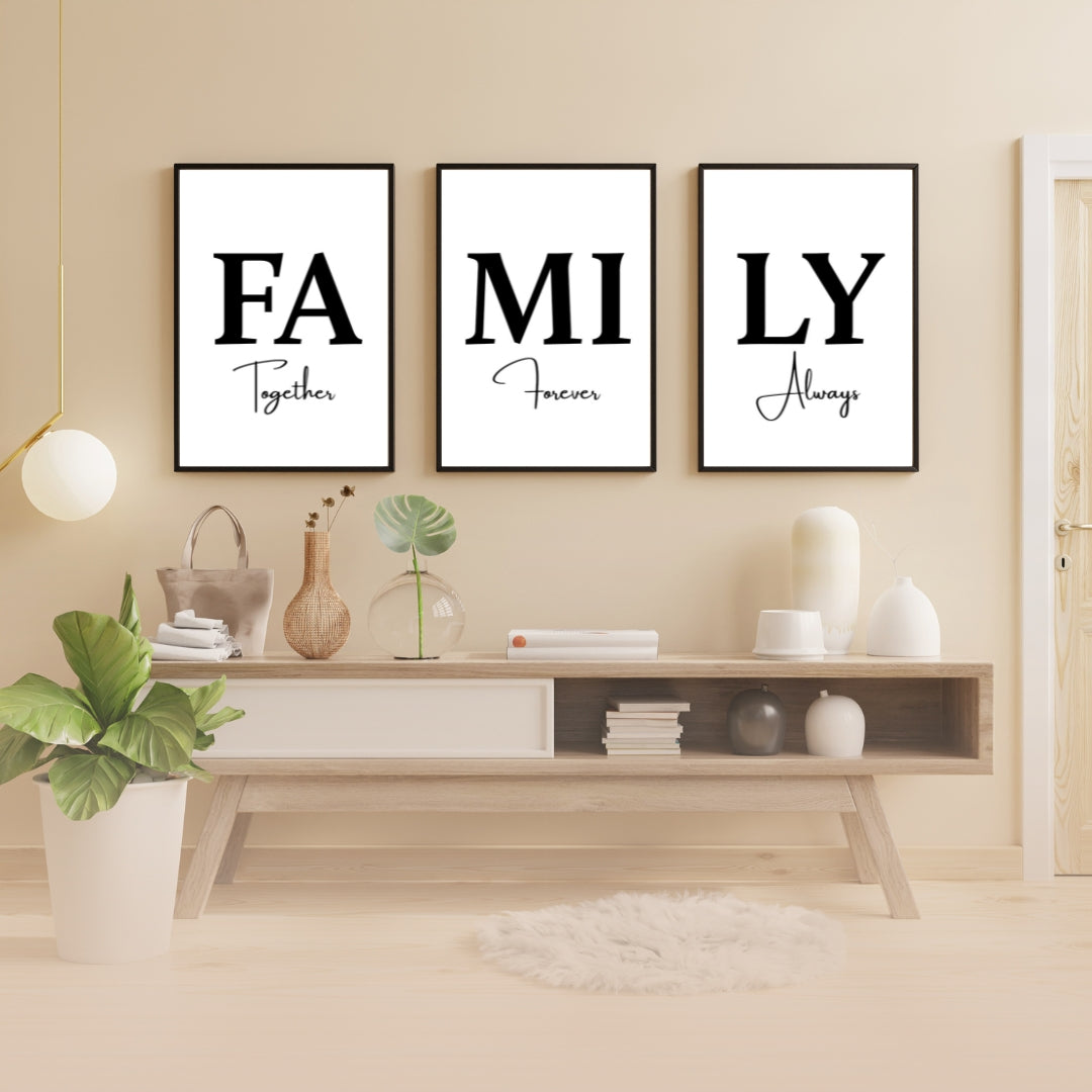Affiches FAMILY (3 tableaux)