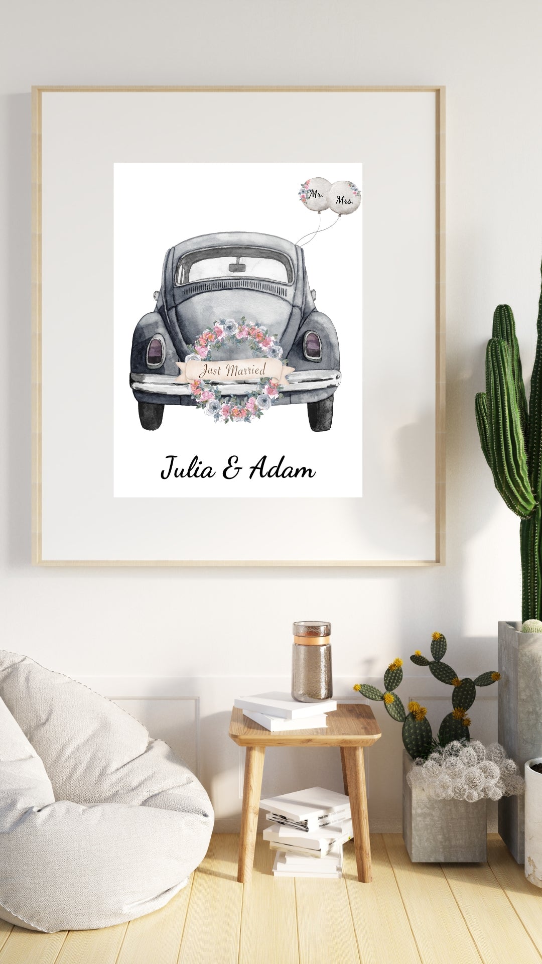 Affiche Voiture "Just Married"