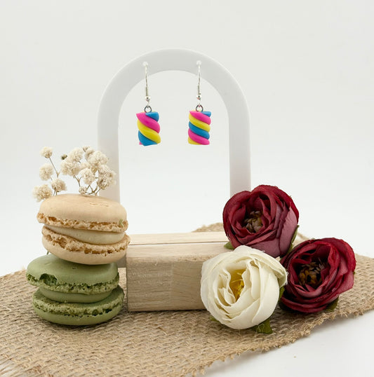 Boucles d'oreilles Gourmandes Chamallow Coloré