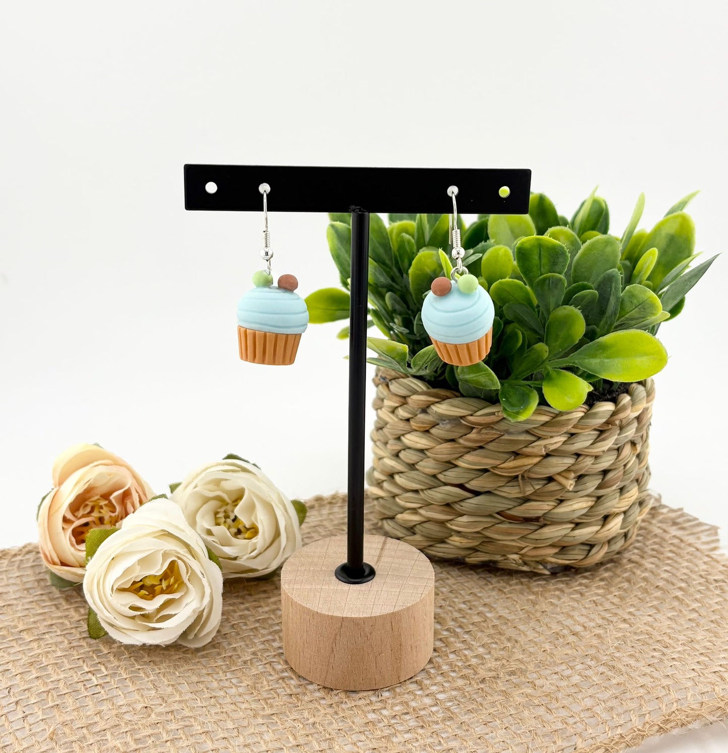 Boucles d'oreilles Gourmandes Muffin Fraise