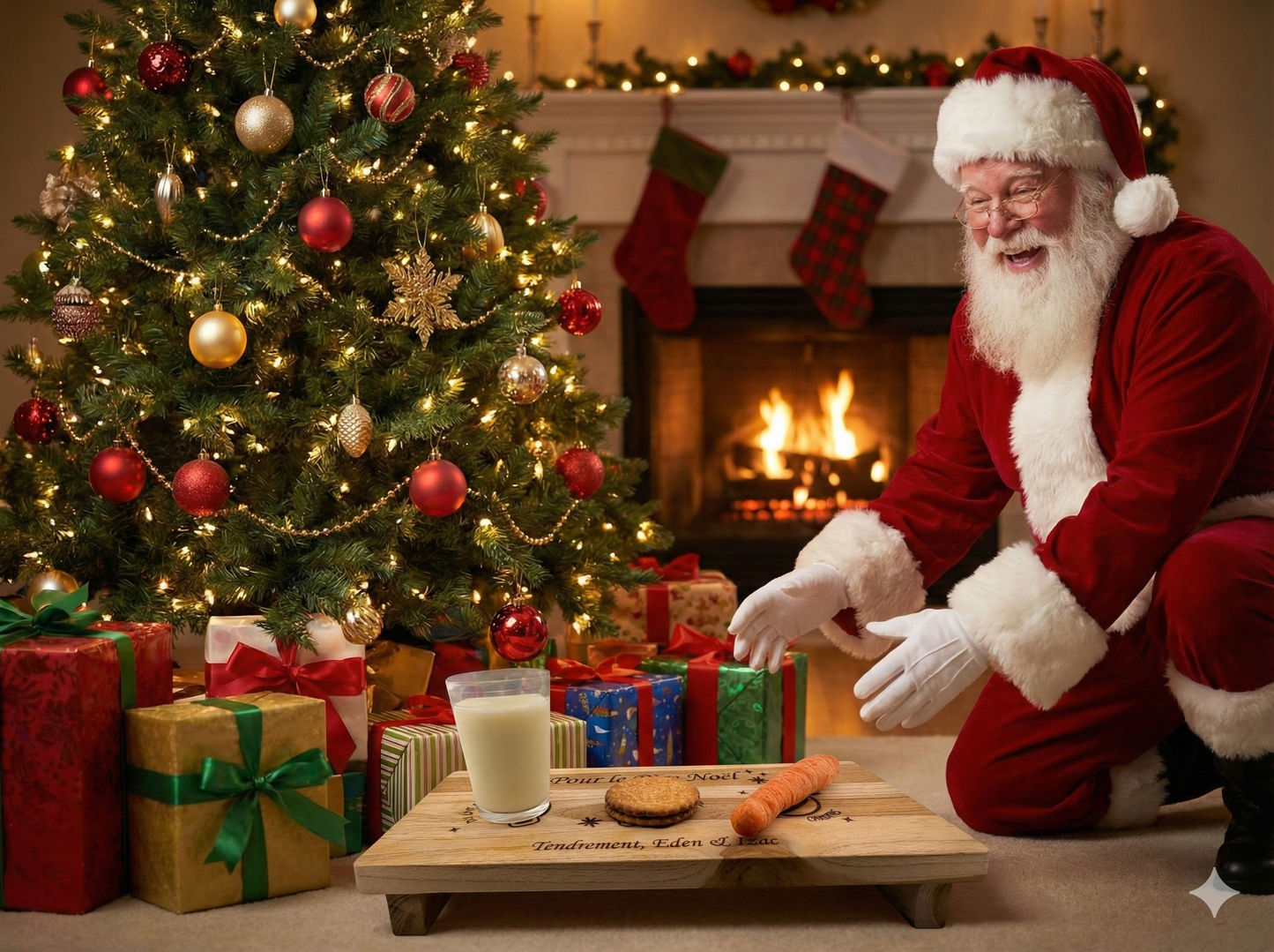 Planche de Noël ronde