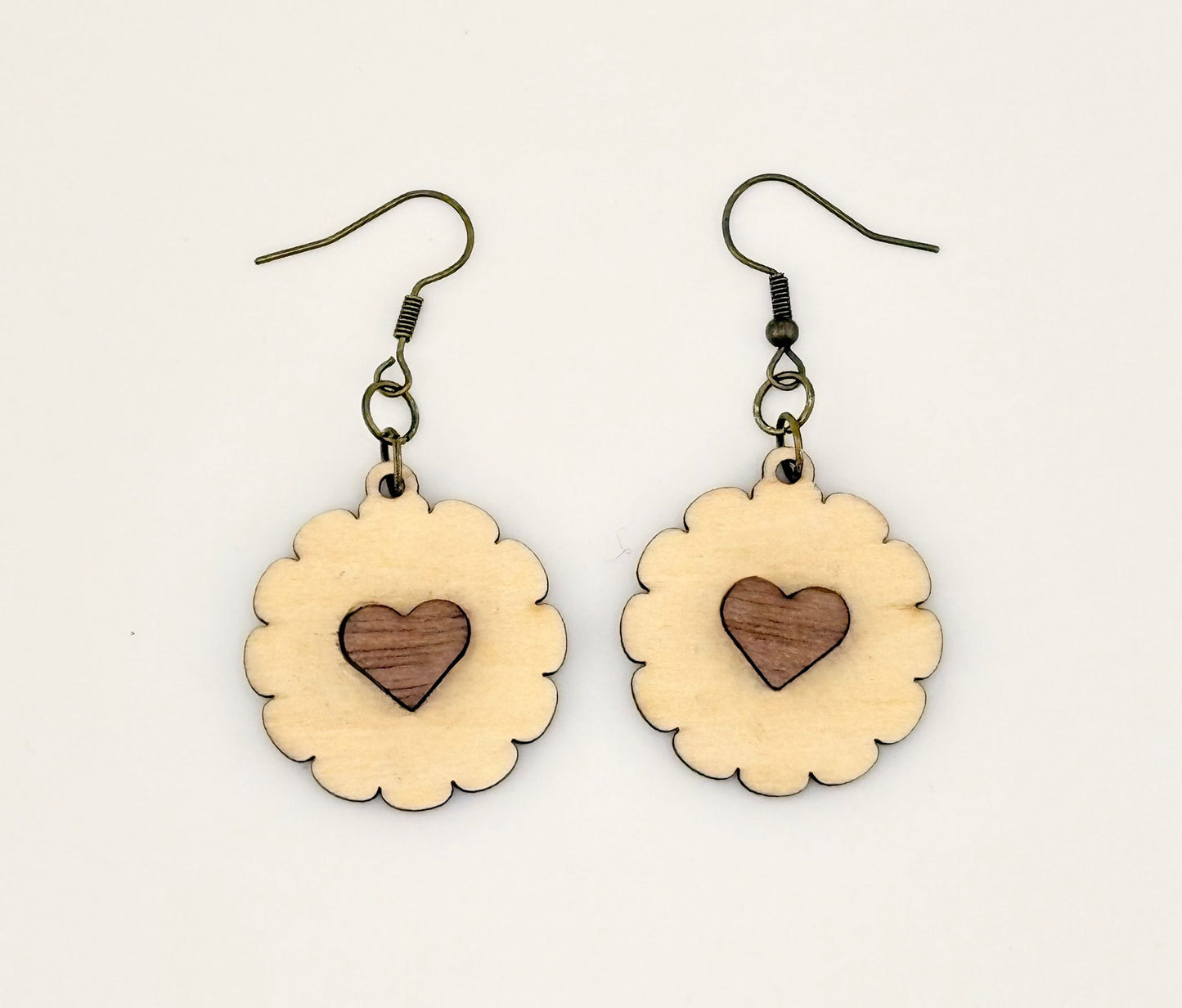 Boucles d'oreilles - Biscuits et Coeur