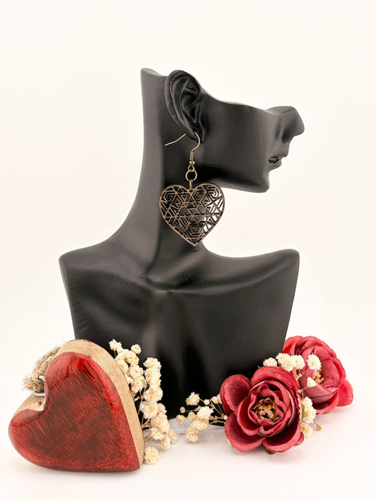 Boucles d'oreilles - Coeurs Géométriques