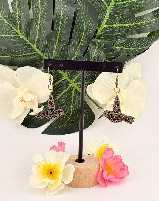 Boucles d'oreilles - Colibri Mandala