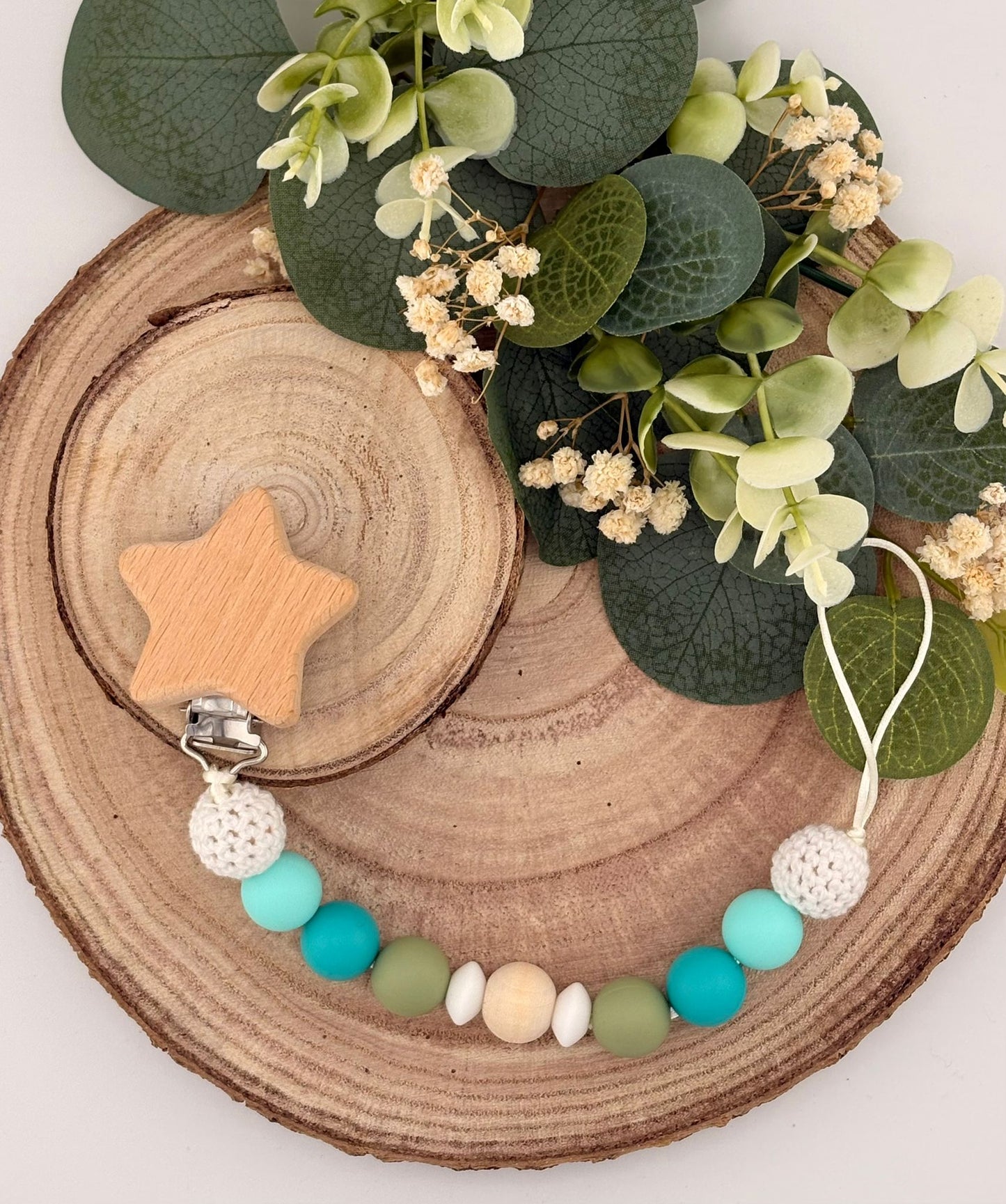 Attache tétine Etoile Personnalisable - Bord de Mer