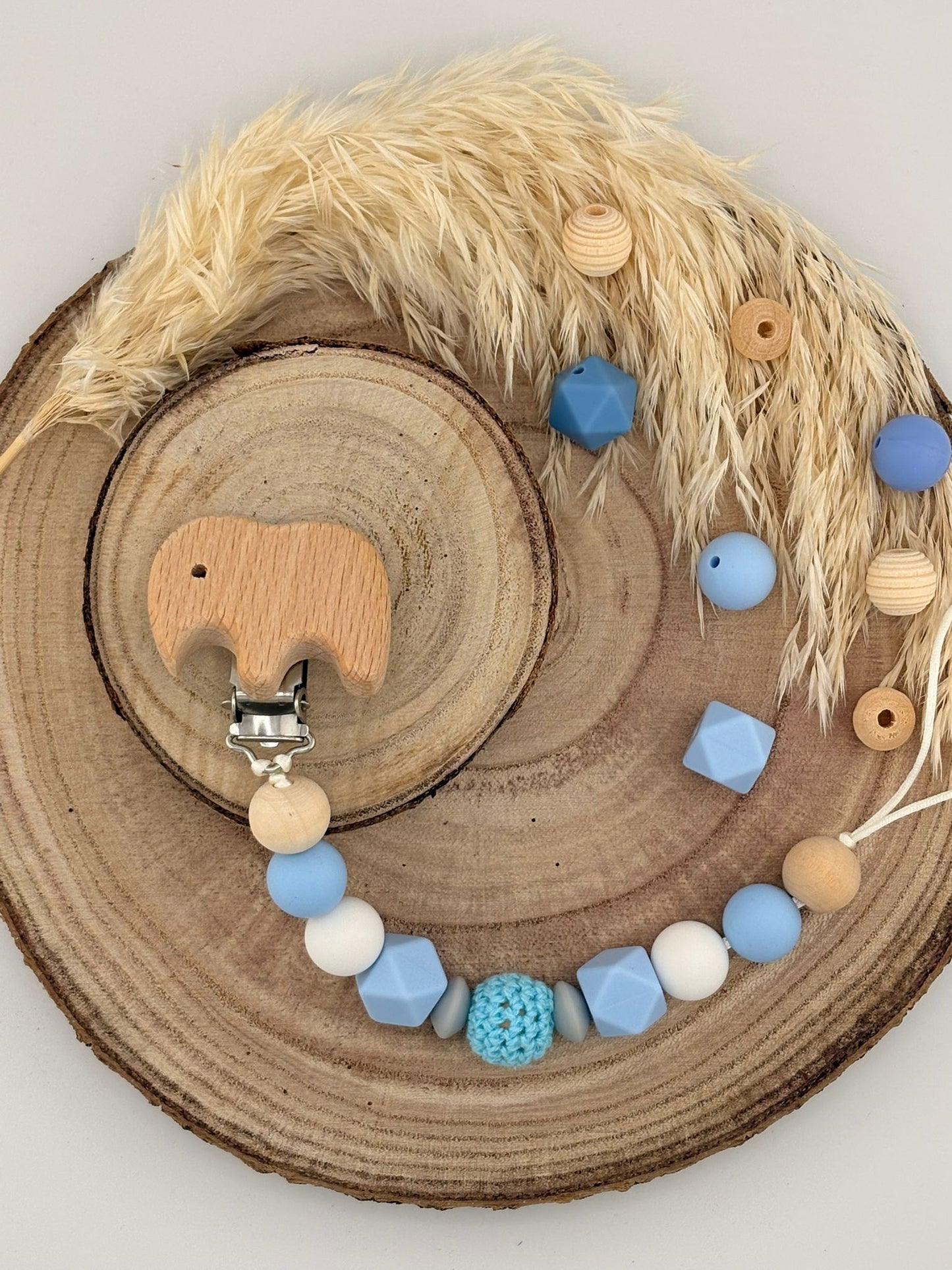 Attache tétine Elephant Personnalisable - Marine