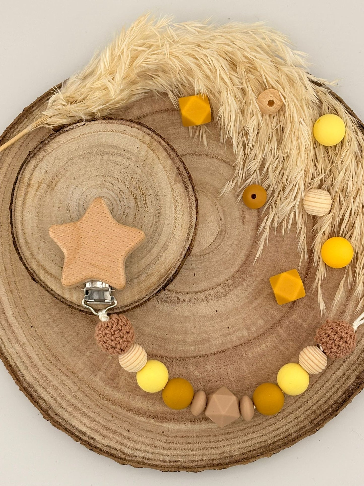 Attache tétine Etoile Personnalisable - Safari