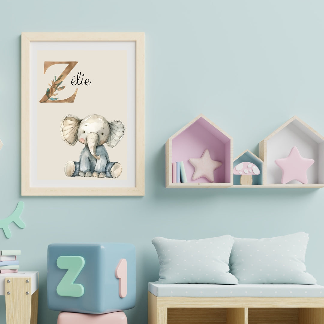 Affiche Lettrine Animaux